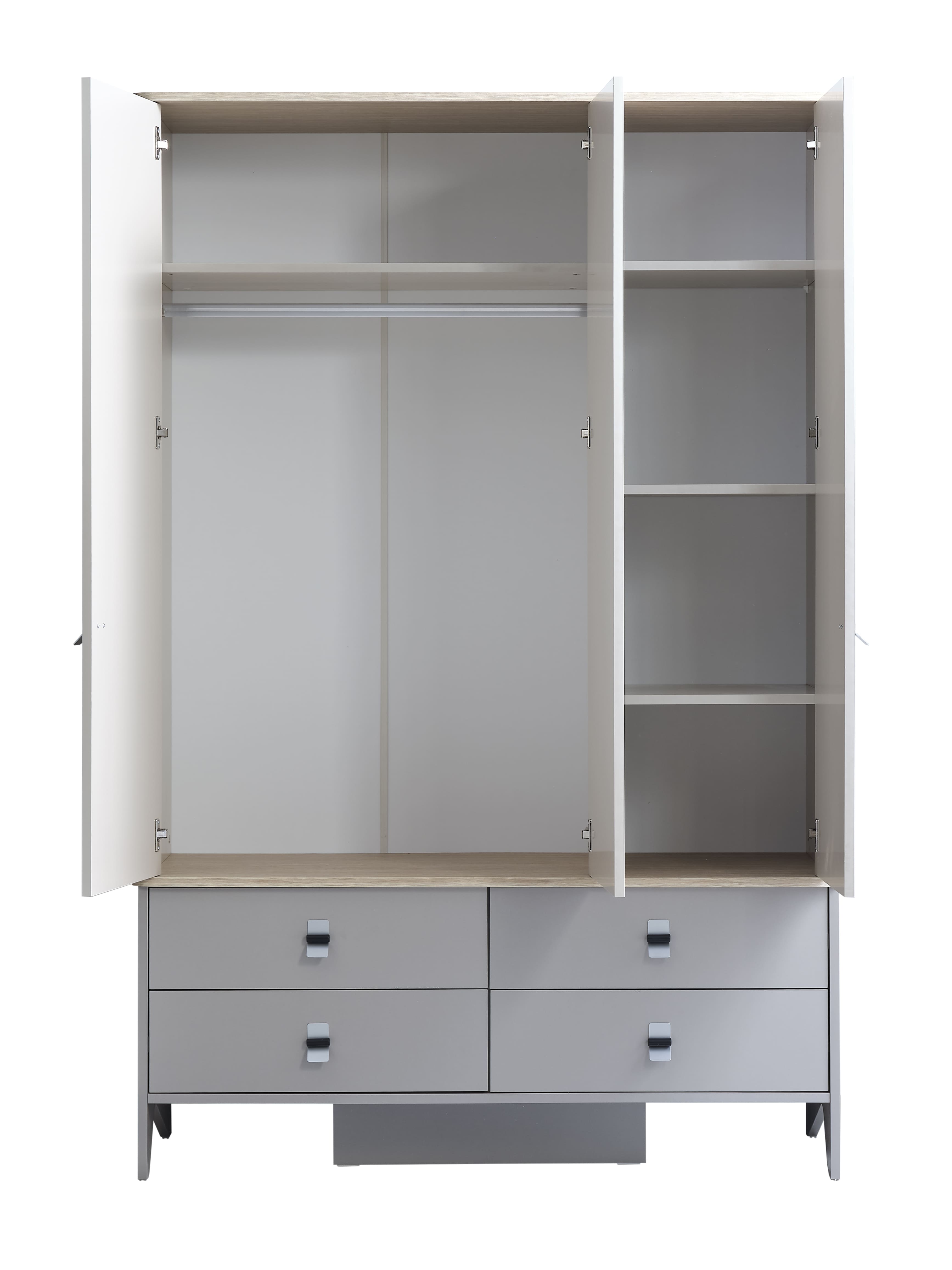 Atlas Kledingkast – 3-deurs met lades