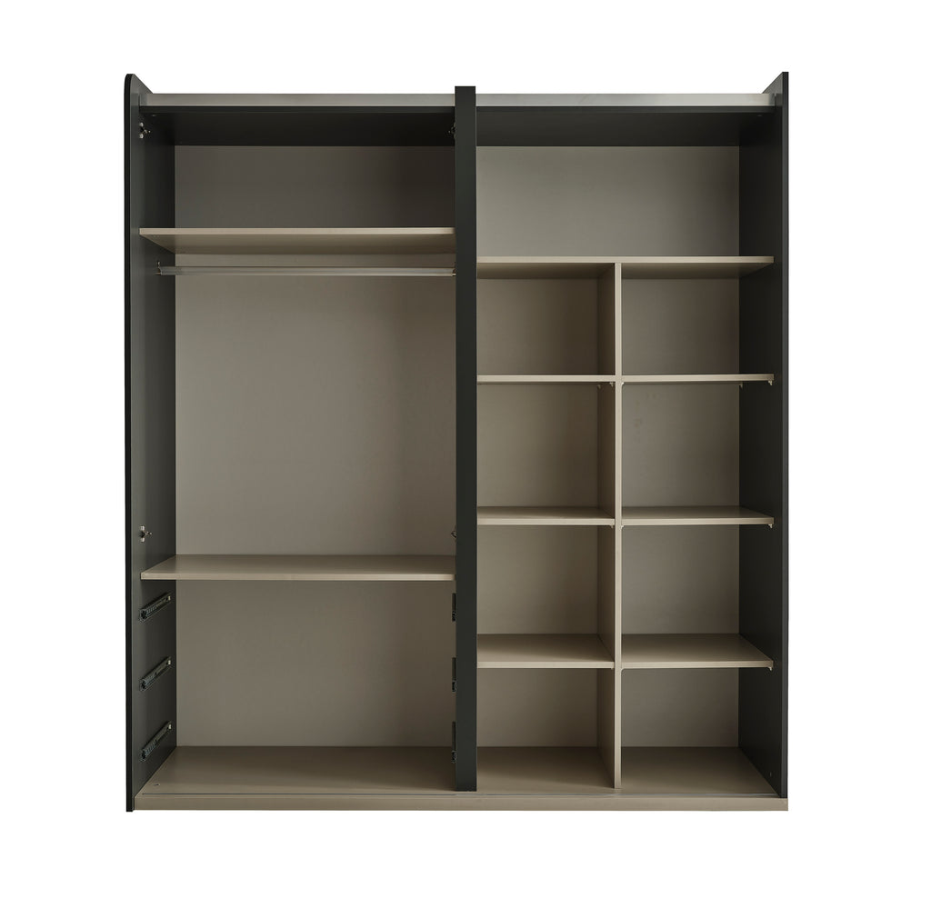 Delta - Kledingkast - 4deurs met spiegel