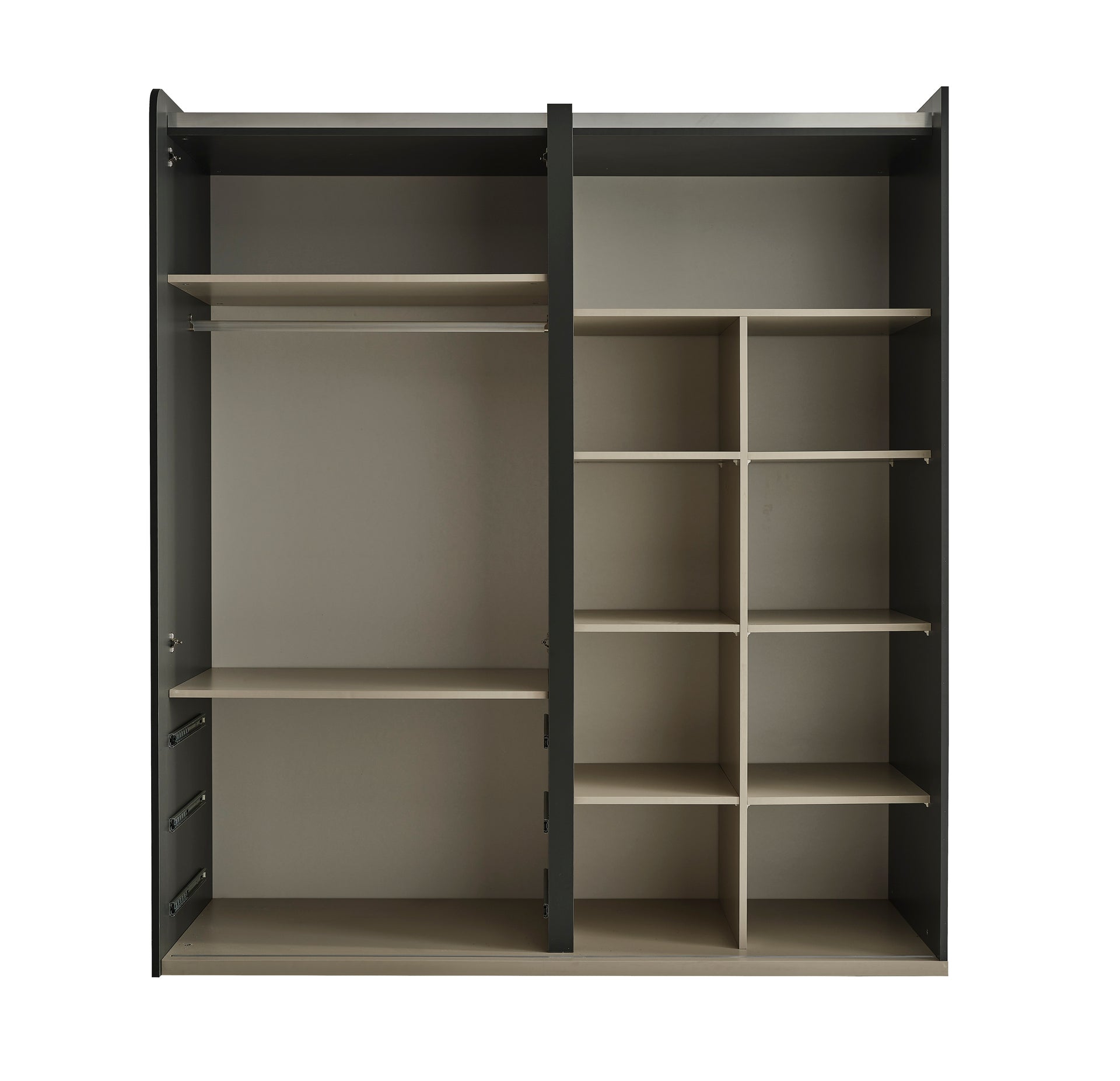 Delta - Kledingkast - 4deurs met spiegel