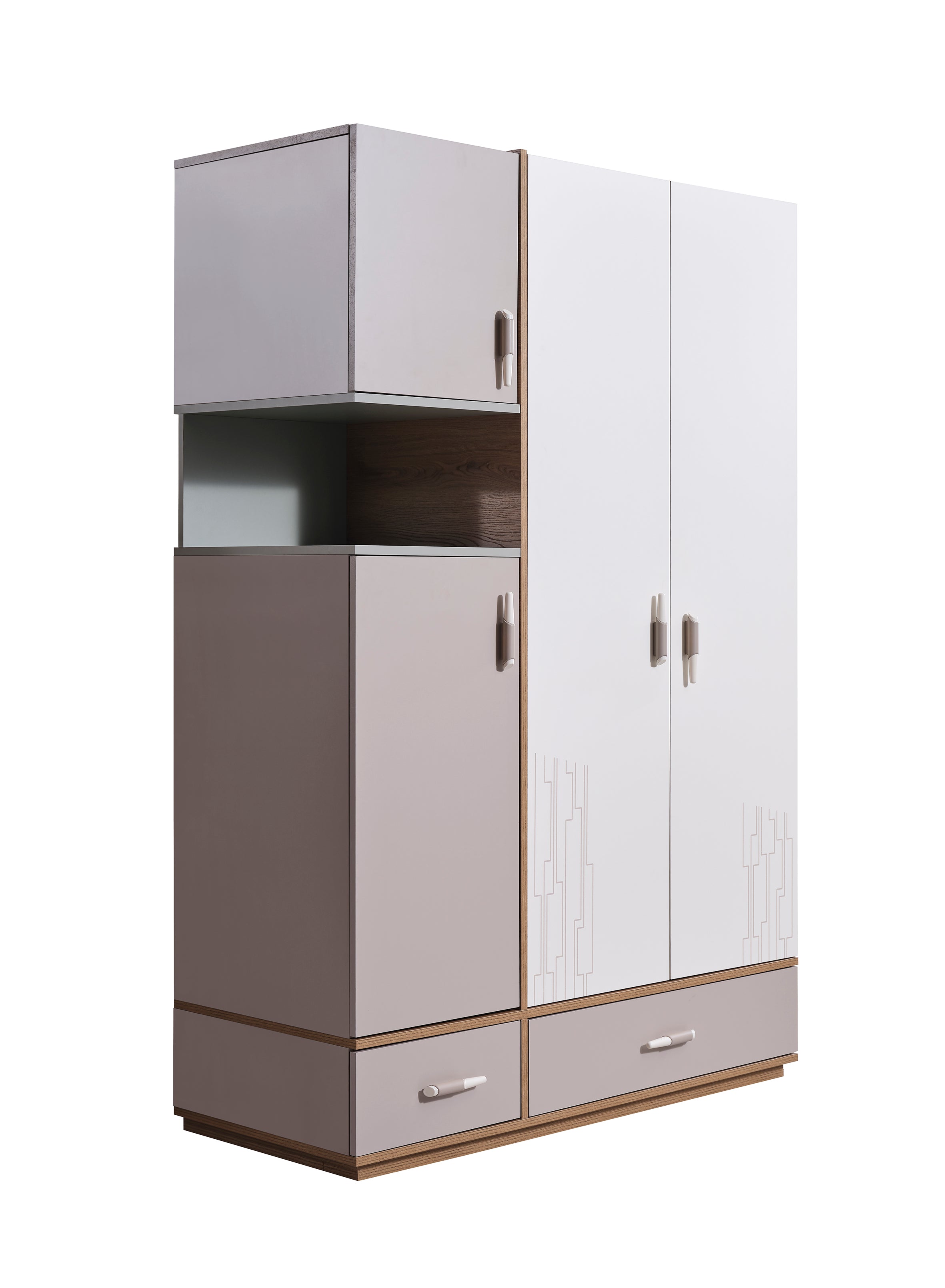 Latte - Kledingkast - 3deurs