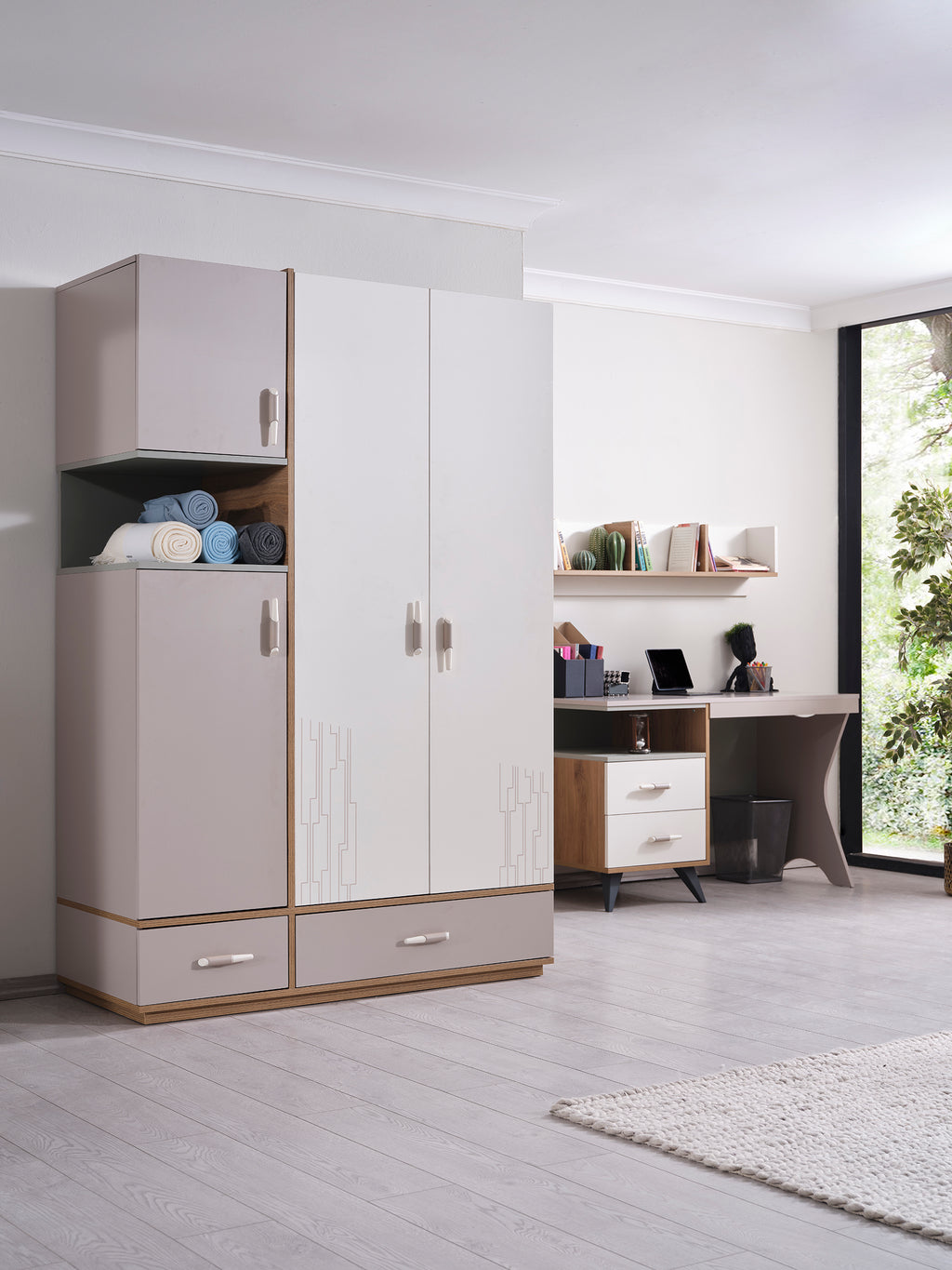 Latte - Kledingkast - 3deurs